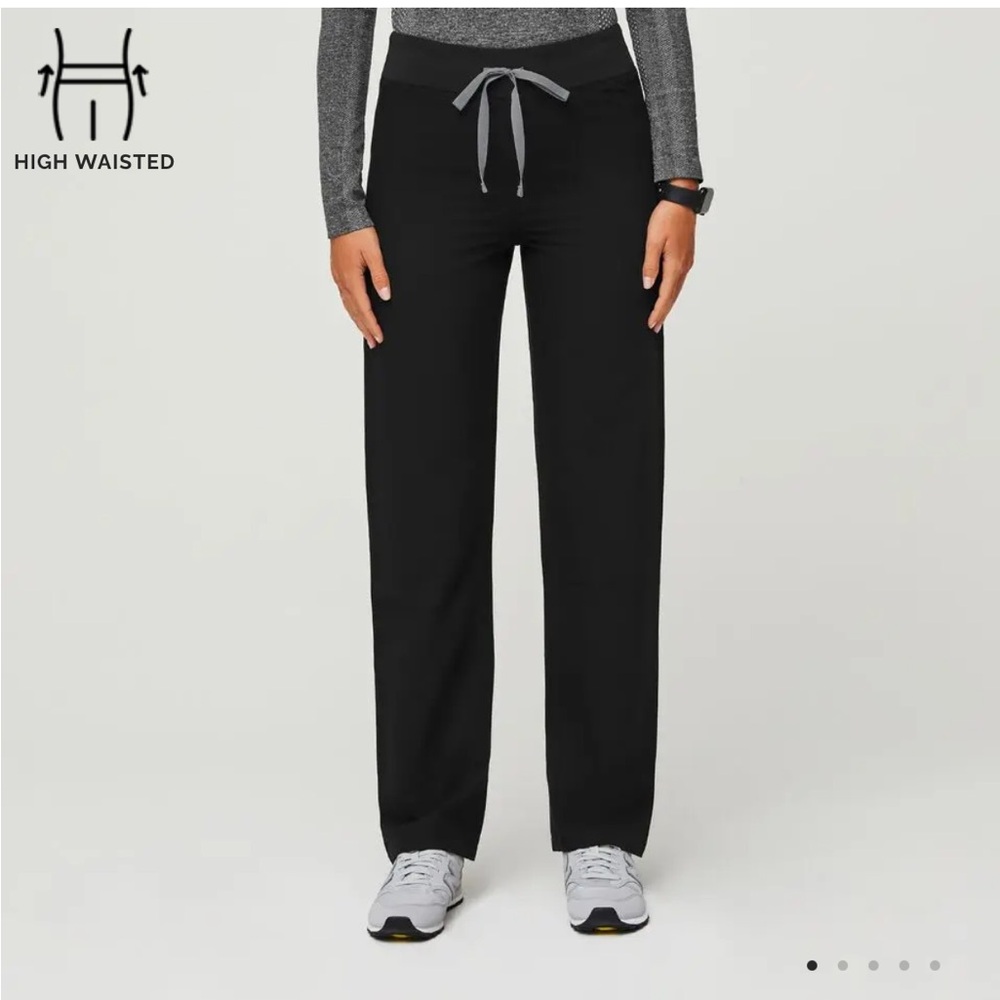 Figs | Women's Black Livingston™ High Waisted - Petite Basic Scrub Pants - 2XL